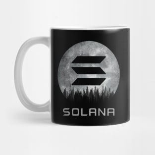 Vintage Solana SOL Coin To The Moon Crypto Token Cryptocurrency Blockchain Wallet Birthday Gift For Men Women Kids Mug